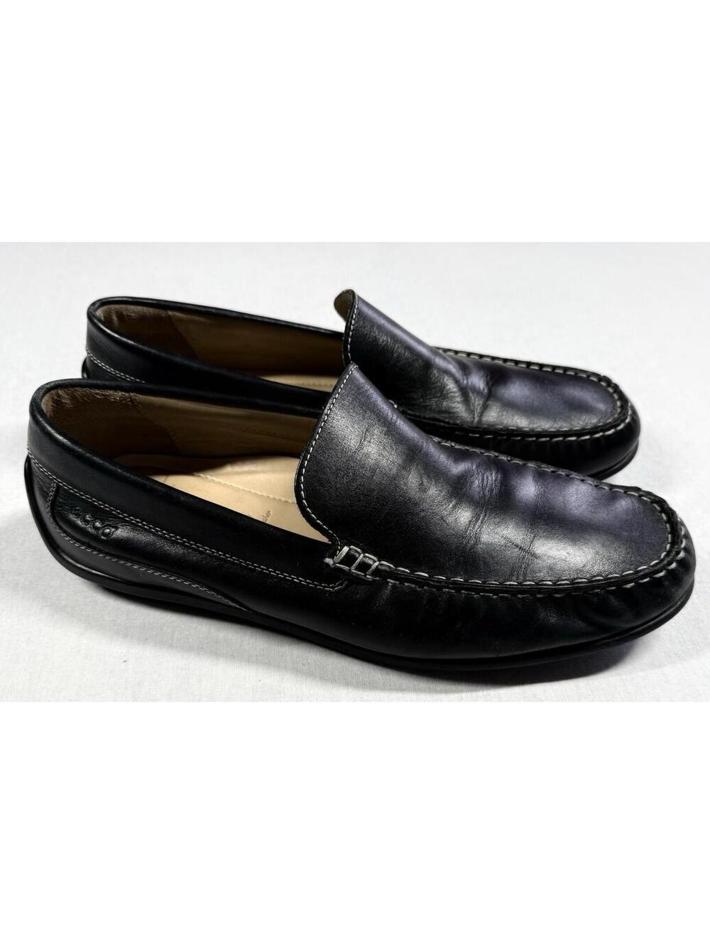 ECCO Classic Moc 2.0 Leather Slip On Loafers Men Sz 11-11.5 EU 45 Black Drivers